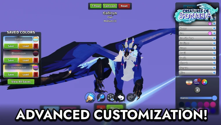 Creatures of Sonaria customization scene